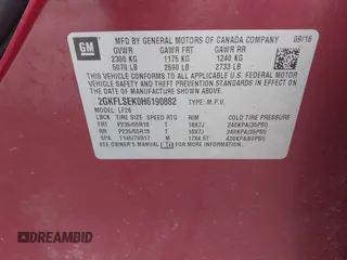2017 GMC Terrain SLE with VIN 2GKFLSEK0H6190882, listed as a IAAI auction lot 42001517 with 141,592 mi miles. Bid and sale history available at carsss.com. Image 9.