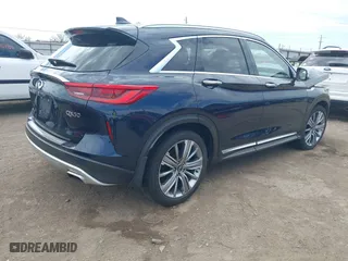 2021 Infiniti QX50 SENSORY with VIN 3PCAJ5CB3MF108969, listed as a IAAI auction lot 41872551 with 38,009 mi miles. Bid and sale history available at carsss.com. Image 4.