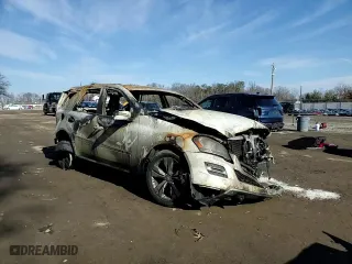 2011 Mercedes-Benz M-Class ML 350 with VIN 4JGBB8GB7BA686927, listed as a Copart auction lot 43607545 with 0 mi miles and Salvage Title. Bid and sale history available at carsss.com. Image 12.