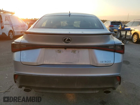 2021 Lexus IS with VIN JTHC81F24M5043624, listed as a Copart auction lot 89098095 with 23,371 mi miles and Salvage Title. Bid and sale history available at carsss.com. Image 6.