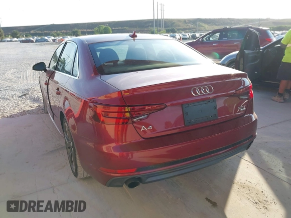 2018 Audi A4 Premium Plus with VIN WAULMAF46JA067552, listed as a IAAI auction lot 41196454 with 61,361 mi miles. Bid and sale history available at carsss.com. Image 3.