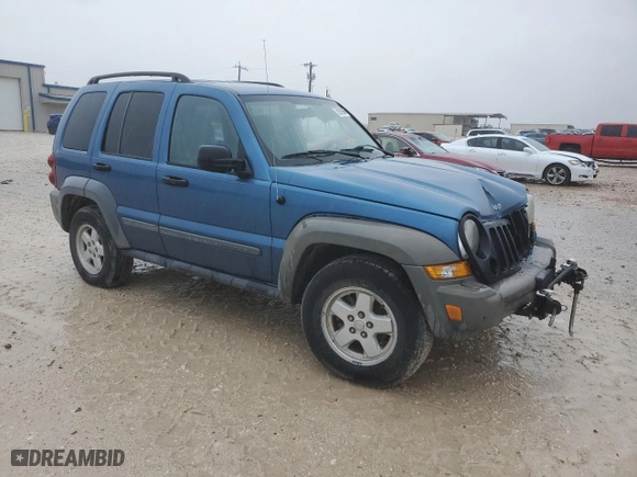 2006 Jeep Liberty Sport with VIN 1J4GL48K56W154142, listed as a Copart auction lot 50806985 with 163,610 mi miles and Salvage Title. Bid and sale history available at carsss.com. Image 4.
