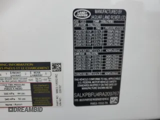 2024 Land Rover Range Rover SE with VIN SALKPBFU4RA209767, listed as a Copart auction lot 55828995 with 15,212 mi miles and Salvage title. Bid and sale history available at DreamBid. Image 14.