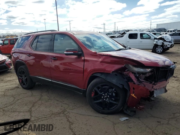 2022 Chevrolet Traverse Premier z VIN 1GNEVKKW2NJ132898, wystawiony jako Copart lot #52786375 z przebiegiem 12 902 mil mil oraz Szkoda całkowita • Salvage title. Historia ofert i sprzedaży dostępna na DreamBid. Obrazek 4.
