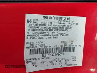 2008 Ford Focus SE with VIN 1FAHP35N38W272173, listed as a IAAI auction lot 41623835 with 222,838 mi miles. Bid and sale history available at carsss.com. Image 9.
