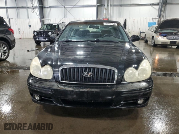 2004 Hyundai Sonata GLS with VIN KMHWF35H74A065531, listed as a Copart auction lot 58972164 with 96,352 mi miles and Salvage Title. Bid and sale history available at carsss.com. Image 5.