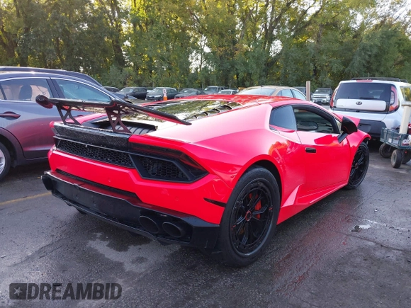 2017 Lamborghini Huracan z VIN ZHWUC2ZF9HLA07464, wystawiony jako IAAI lot #40491332 z przebiegiem 15 069 mil mil oraz . Historia ofert i sprzedaży dostępna na DreamBid. Obrazek 4.