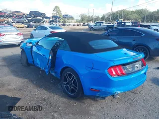 2022 Ford Mustang EcoBoost with VIN 1FATP8UH3N5115991, listed as a IAAI auction lot 41213475 with 64,399 mi miles. Bid and sale history available at carsss.com. Image 3.