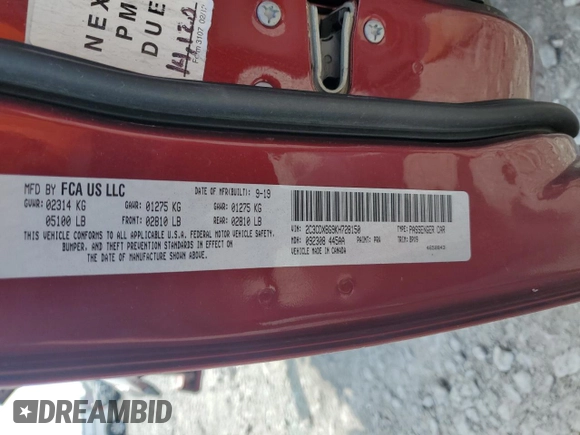 2019 Dodge Charger SXT with VIN 2C3CDXBG9KH728150, listed as a Copart auction lot 50713045 with 148,030 mi miles and Salvage title. Bid and sale history available at DreamBid. Image 12.
