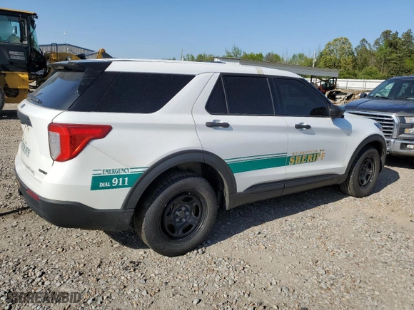 2022 Ford Police Interceptor Utility with VIN 1FM5K8AB3NGA49248, listed as a Copart auction lot 52417175 with 0 mi miles and Salvage Title. Bid and sale history available at carsss.com. Image 3.