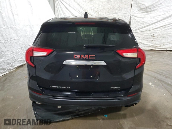 2022 GMC Terrain SLE with VIN 3GKALTEV4NL177781, listed as a Copart auction lot 50382735 with Not provided miles and Salvage title. Bid and sale history available at DreamBid. Image 6.
