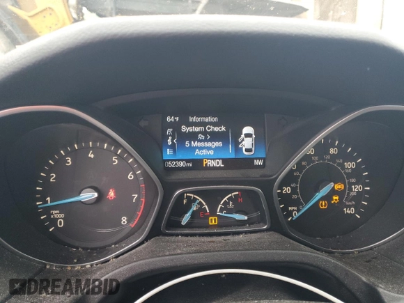 2016 Ford Focus SE с VIN 1FADP3F29GL323601, выставлен на аукционе Copart как лот 56407185 с пробегом 57 000 миль миль и Списание • Salvage title. История ставок и продаж доступна на DreamBid. Изображение 9.