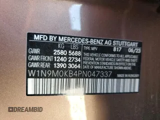 2023 Mercedes-Benz EQB 300 z VIN W1N9M0KB4PN047337, wystawiony jako Copart lot #55508124 z przebiegiem 13 537 mil mil oraz Szkoda całkowita • Salvage title. Historia ofert i sprzedaży dostępna na DreamBid. Obrazek 15.