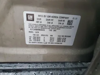 2021 Chevrolet Trax LS with VIN KL7CJNSBXMB356453, listed as a Copart auction lot 51761215 with 43,828 mi miles and Salvage Title. Bid and sale history available at carsss.com. Image 12.