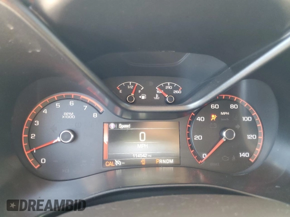 2015 GMC Canyon 2WD SLT with VIN 1GTG5CE33F1217419, listed as a Copart auction lot 73467364 with 114,542 mi miles and Salvage Title. Bid and sale history available at carsss.com. Image 9.