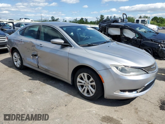2015 Chrysler 200 Limited with VIN 1C3CCCAB9FN536662, listed as a Copart auction lot 57242915 with 72,193 mi miles and Salvage title. Bid and sale history available at DreamBid. Image 4.
