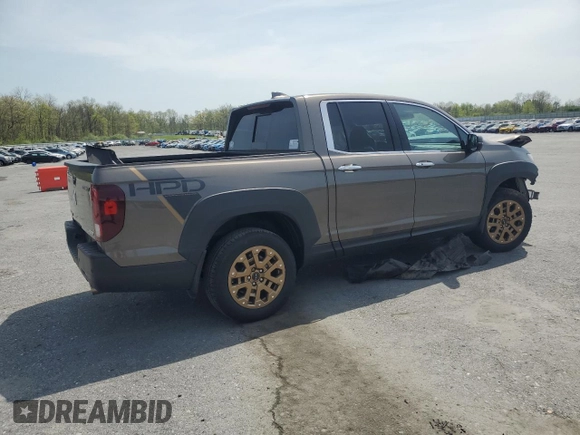 2021 Honda Ridgeline RTL-E with VIN 5FPYK3F76MB020626, listed as a Copart auction lot 55052515 with Not provided miles and Salvage title. Bid and sale history available at DreamBid. Image 3.