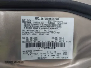 2007 Ford Taurus SE with VIN 1FAFP53U97A148143, listed as a IAAI auction lot 42233939 with 96,294 mi miles and . Bid and sale history available at DreamBid. Image 9.