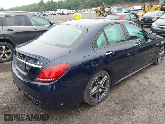 2020 Mercedes-Benz C 43 AMG with VIN W1KWF6EB0LR596187, listed as a IAAI auction lot 42644855 with 64,260 mi miles and . Bid and sale history available at DreamBid. Image 4.