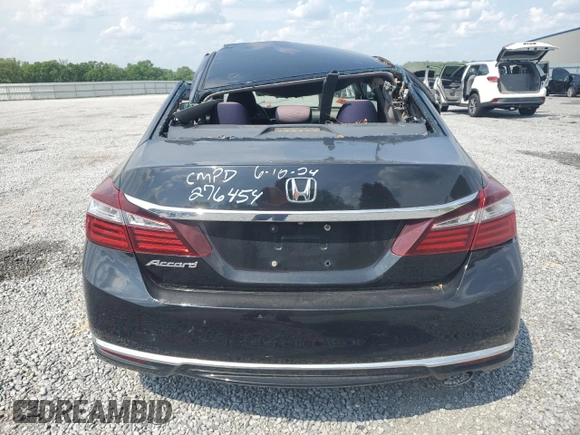 2017 Honda Accord Sedan LX with VIN 1HGCR2F33HA276454, listed as a Copart auction lot 55407955 with 136,415 mi miles and Salvage Title. Bid and sale history available at carsss.com. Image 6.