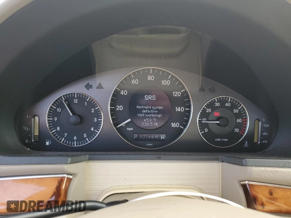 2003 Mercedes-Benz E 320 with VIN WDBUF65J03A214133, listed as a Copart auction lot 80540374 with 87,164 mi miles and Salvage Title. Bid and sale history available at DreamBid. Image 9.