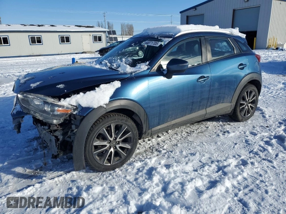 2018 Mazda CX-3 Touring with VIN JM1DKFC75J0309438, listed as a Copart auction lot 44071705 with 121,057 mi miles and Salvage Title. Bid and sale history available at carsss.com. Image 1.