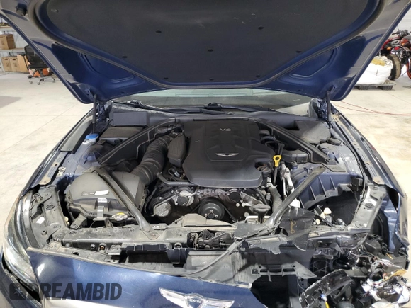 2018 Genesis G80 3.8L with VIN KMHGN4JE3JU250467, listed as a Copart auction lot 69691334 with 53,882 mi miles and Salvage Title. Bid and sale history available at carsss.com. Image 11.