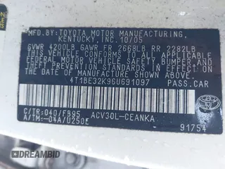 2006 Toyota Camry STD with VIN 4T1BE32K96U691097, listed as a IAAI auction lot 41476876 with 1 mi miles. Bid and sale history available at carsss.com. Image 9.