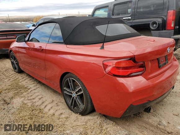 2018 BMW 2 Series M240i with VIN WBA2N1C50JVC28060, listed as a Copart auction lot 79338914 with 40,370 mi miles and Salvage Title. Bid and sale history available at carsss.com. Image 2.