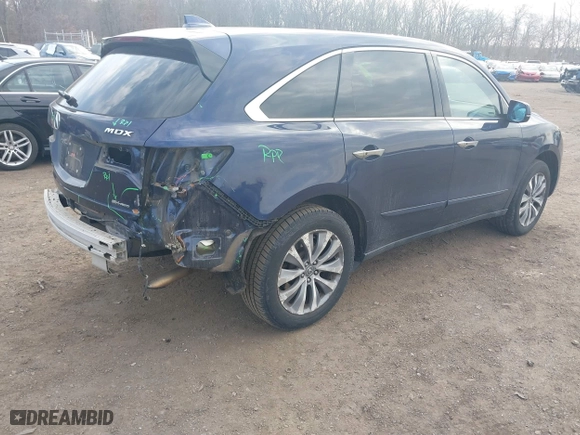 2014 Acura MDX Tech Pkg with VIN 5FRYD4H43EB021602, listed as a IAAI auction lot 41705215 with 140,767 mi miles. Bid and sale history available at carsss.com. Image 18.