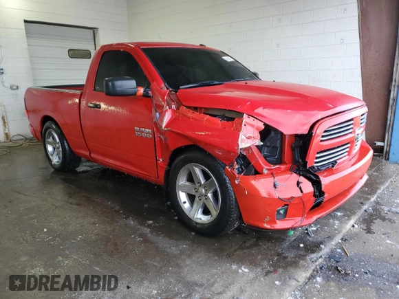 2013 Ram 1500 Express with VIN 3C6JR6AT2DG572606, listed as a Copart auction lot 45458575 with 176,191 mi miles and Salvage title. Bid and sale history available at DreamBid. Image 4.