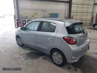 2022 Mitsubishi Mirage ES with VIN ML32AUHJ0NH002031, listed as a IAAI auction lot 41654897 with 42,863 mi miles. Bid and sale history available at carsss.com. Image 3.