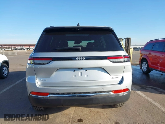 2024 Jeep Grand Cherokee Limited with VIN 1C4RJHBG2RC195432, listed as a IAAI auction lot 41625448 with 6,291 mi miles and . Bid and sale history available at DreamBid. Image 16.