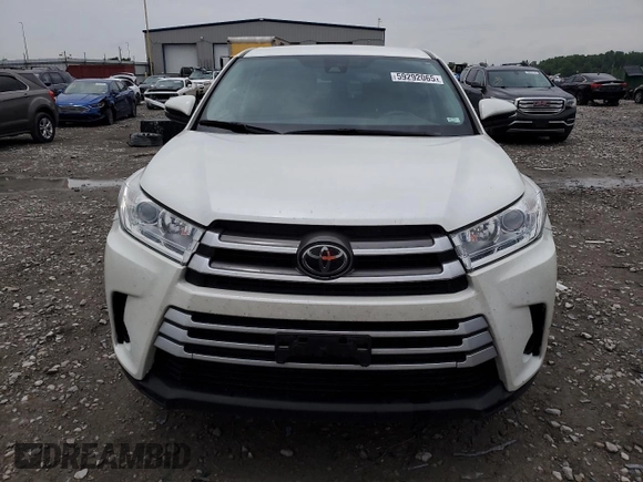 2019 Toyota Highlander LE with VIN 5TDBZRFH7KS923687, listed as a Copart auction lot 59292065 with 94,084 mi miles and Salvage title. Bid and sale history available at DreamBid. Image 5.