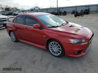 2015 Mitsubishi Lancer Evolution GSR with VIN JA32W8FV5FU014212, listed as a Copart auction lot 44785485 with 81856 miles and Salvage Title. Bid and sale history available at carsss.com. Image 4.