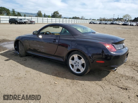 2004 Lexus SC 430 z VIN JTHFN48Y640056039, wystawiony jako Copart lot #48590735 z przebiegiem 117 295 mil mil oraz Szkoda całkowita • Salvage title. Historia ofert i sprzedaży dostępna na DreamBid. Obrazek 2.