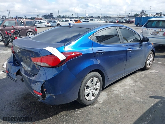 2016 Hyundai Elantra SE with VIN 5NPDH4AE2GH691895, listed as a IAAI auction lot 41778639 with 136,738 mi miles. Bid and sale history available at carsss.com. Image 4.