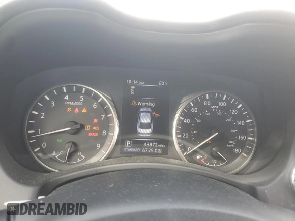 2020 Infiniti Q50 Pure with VIN JN1EV7AP6LM207293, listed as a Copart auction lot 60029065 with 43,872 mi miles and Salvage title. Bid and sale history available at DreamBid. Image 9.