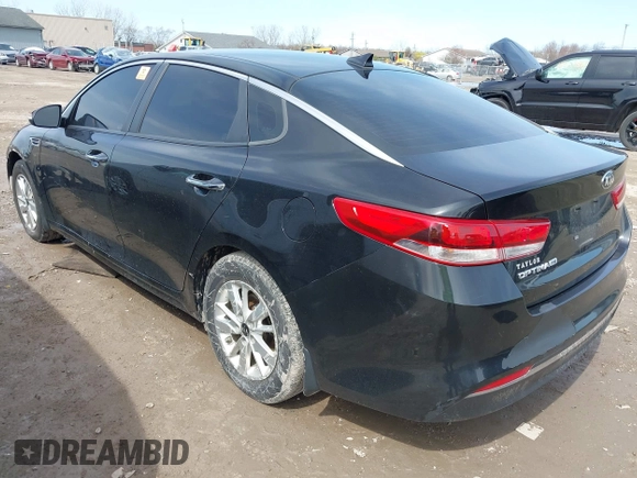 2016 Kia Optima LX with VIN KNAGT4L34G5110742, listed as a IAAI auction lot 41931969 with 128,458 mi miles. Bid and sale history available at carsss.com. Image 3.