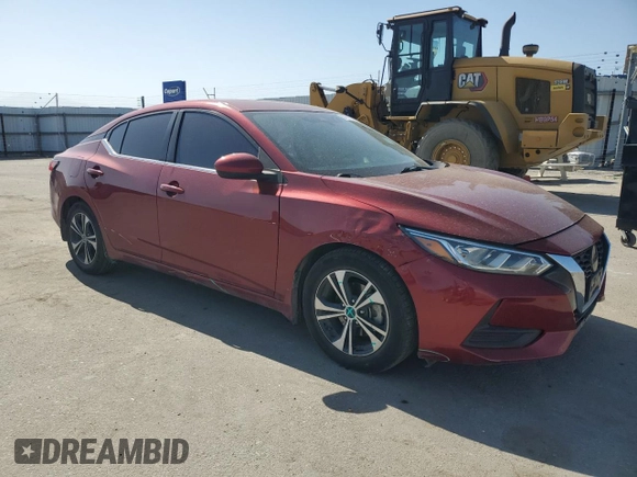 2021 Nissan Sentra SV with VIN 3N1AB8CVXMY267939, listed as a Copart auction lot 55701135 with 50,530 mi miles and Salvage title. Bid and sale history available at DreamBid. Image 4.