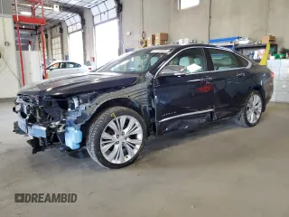 2017 Chevrolet Impala Premier with VIN 2G1145S31H9193542, listed as a Copart auction lot 57140485 with 107,417 mi miles and Salvage title. Bid and sale history available at DreamBid. Image 1.