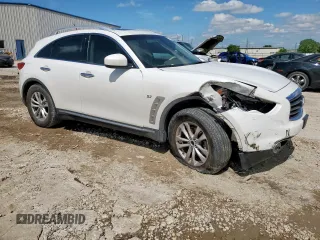 2014 Infiniti QX70 z VIN JN8CS1MU7EM450565, wystawiony jako Copart lot #55931325 z przebiegiem 159 813 mil mil oraz Szkody całkowita. Historia ofert i sprzedaży dostępna na DreamBid. Obrazek 4.
