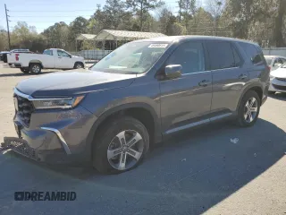 2025 Honda Pilot EX-L with VIN 5FNYG1H41SB062653, listed as a Copart auction lot 49490615 with 1,091 mi miles and Salvage Title. Bid and sale history available at carsss.com. Image 1.
