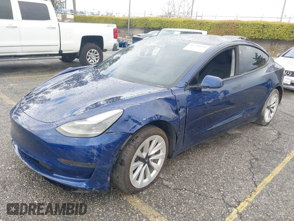 2023 Tesla Model 3 with VIN 5YJ3E1EA0PF518983, listed as a IAAI auction lot 41749225 with 26,748 mi miles and . Bid and sale history available at DreamBid. Image 2.
