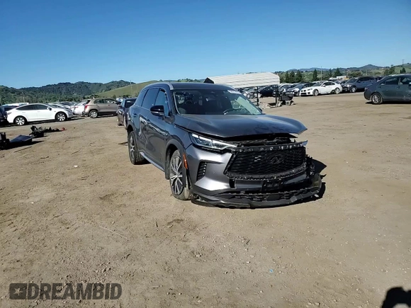 2023 Infiniti QX60 Sensory with VIN 5N1DL1GS5PC353778, listed as a Copart auction lot 50277475 with 20,386 mi miles and Salvage title. Bid and sale history available at DreamBid. Image 11.