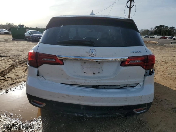 2016 Acura MDX w/Tech with VIN 5FRYD3H40GB013762, listed as a Copart auction lot 45000205 with 0 mi miles and Salvage Title. Bid and sale history available at carsss.com. Image 6.