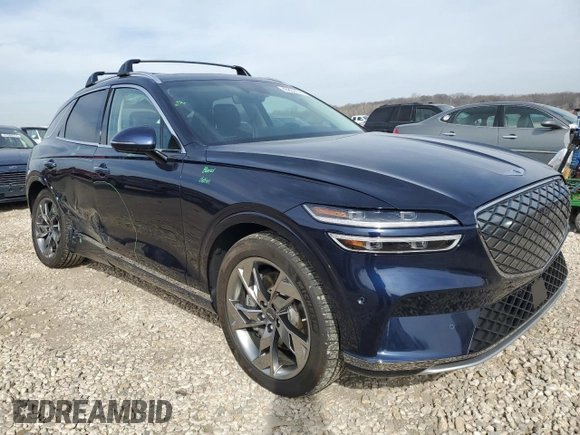 2024 Genesis GV70 Advanced with VIN 5NMMCET16RH001337, listed as a Copart auction lot 46822774 with 605 mi miles and Salvage title. Bid and sale history available at DreamBid. Image 4.