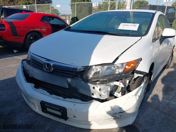2012 Honda Civic Sdn LX with VIN 19XFB2F55CE384498, listed as a IAAI auction lot 42067436 with 71,257 mi miles. Bid and sale history available at carsss.com. Image 6.