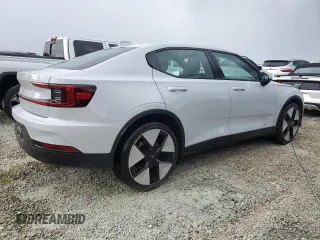 2023 Polestar 2 with VIN YSMEG3KA8PL134129, listed as a Copart auction lot 74186224 with 0 mi miles and Non Repairable. Bid and sale history available at carsss.com. Image 3.