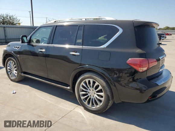 2017 Infiniti QX80 with VIN JN8AZ2NEXH9159646, listed as a Copart auction lot 74235294 with 50,650 mi miles and Salvage Title. Bid and sale history available at carsss.com. Image 2.